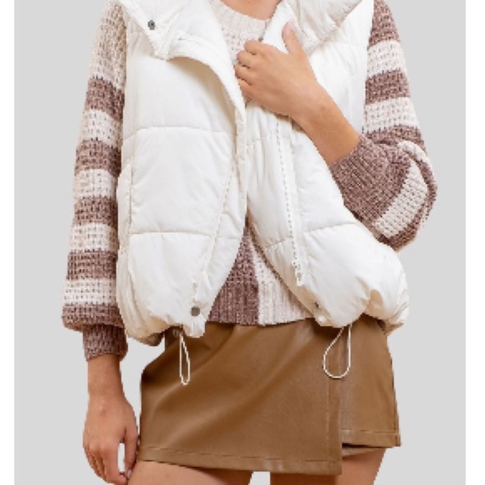 Blu Pepper White Puffer Vest